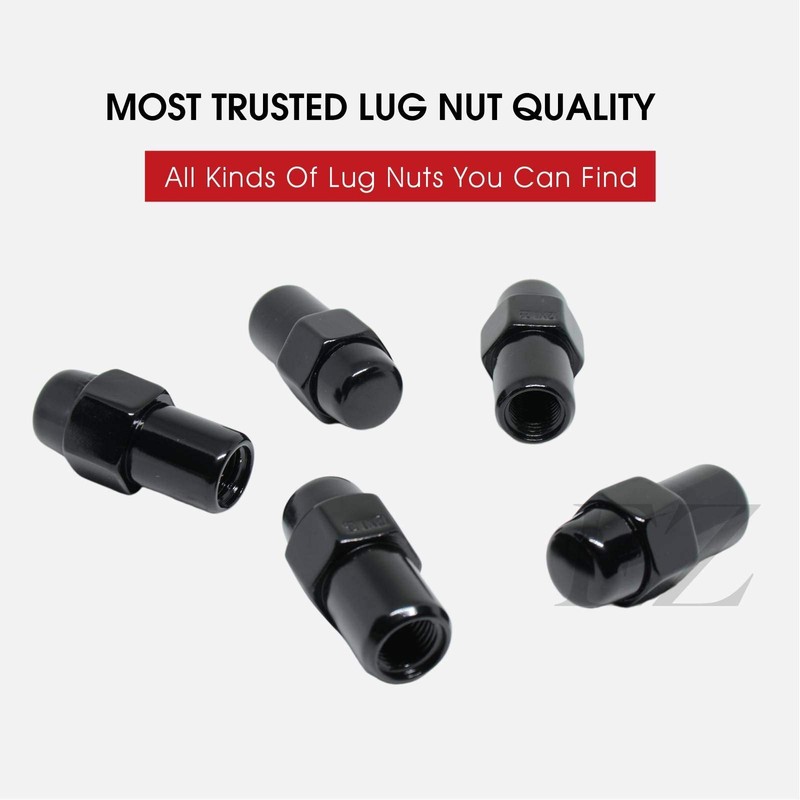 Cragar Standard Mag Lug Nut 7/16"-20 Black with Chrome Offset