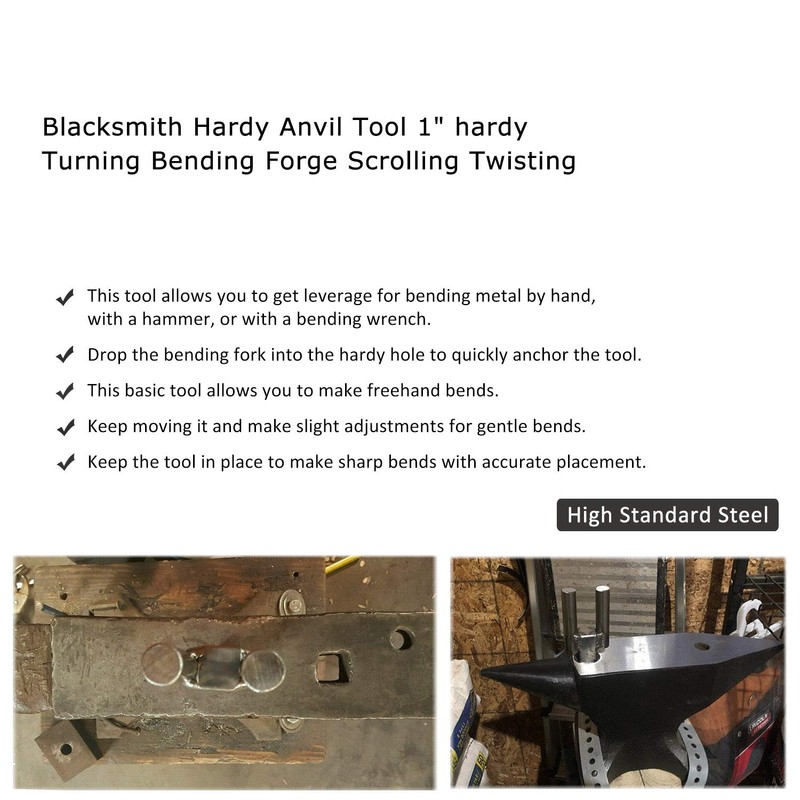 Blacksmith Hardy Anvil Tool 1" hardy Turning Bending Forge Scrolling