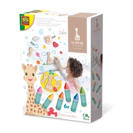 SES Creative 14498 Sophie la Giraffe Bath Wax Crayons with Shapes, Various