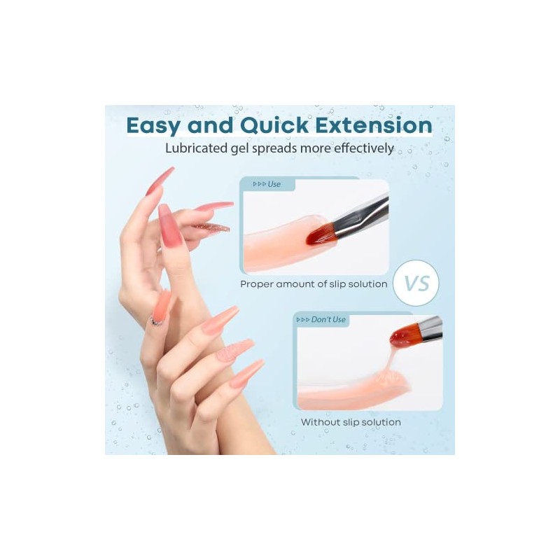 Modelones Polygel Slip Solution Kit 120 ml with Dual-Ended Nail