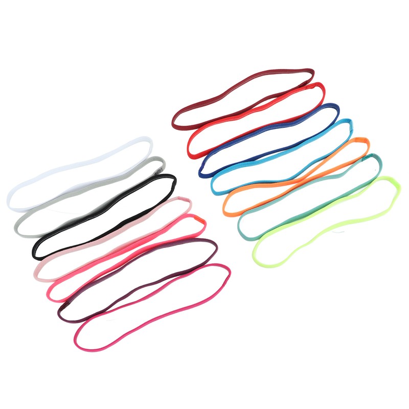 14PCS Workout Headband Polyester Cotton Non Slip Breathable Head Sweat