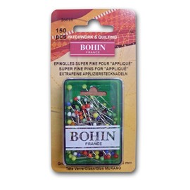 Bohin Assorted Glass Head Pins, Metal, Multi-Colour