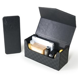 Möbius [Good Auspicious Stamp Case Series with Checkerboard Pattern] Medium Size Stamp Case (Seal, Rubber Stamp, Vermilion, Stamp Stand, etc.) with Original Imprint Mat No. 09