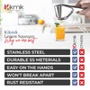 Kikmik Stainless Steel Lemon Squeezer -CitrusEase Foldable Handheld citrus Squeeze
