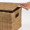 mDesign Natural Woven Seagrass Closet Storage Organizer Basket Bin with