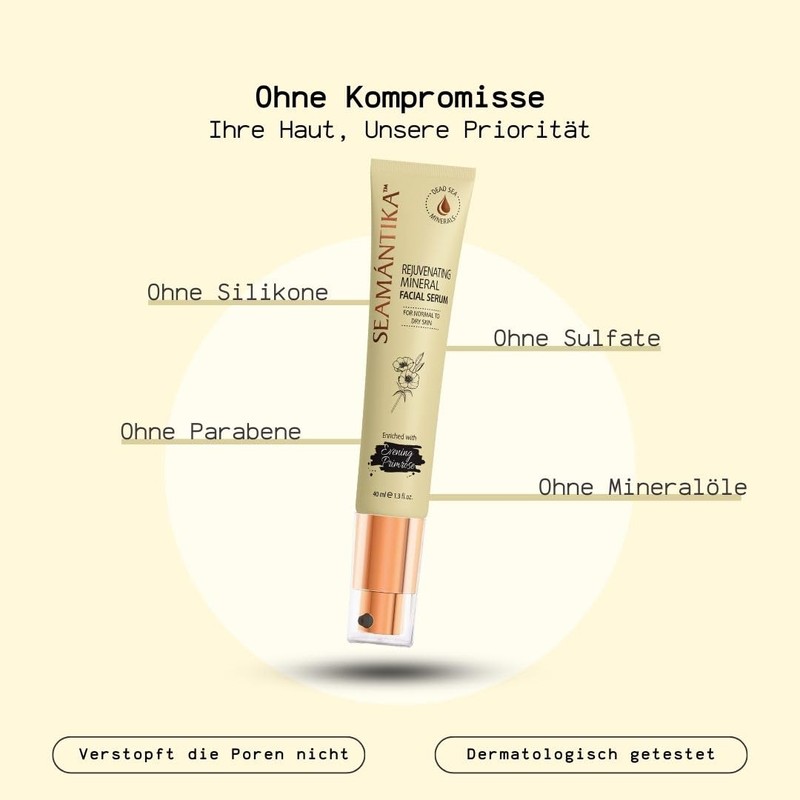SEAMANTIKA - Mineral-Gesichtsserum mit Nachtkerzenöl - Intensive Feuchtigkeit und Elastizität