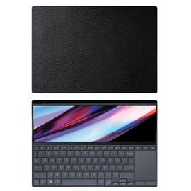 Decalrus - Protective Decal for The ASUS Zenbook Pro 14 Duo OLED UX8402 (14.5" Screen) Laptop Black Texture Snake Pattern Cover wrap SNKasusZenbk14_ux8402Black