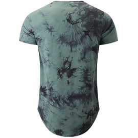 KLIEGOU Men's Crew Neck T Shirts - Casual Stylish Tees for Men （273 Green-Grey Medium）