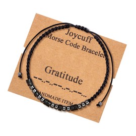 JoycuFF Gifts for Graduates Morse Code Bracelets for Best Friend Sister Graduation Gifts for Class of 2023 Daughter Sister Friends Jewelry Gratitude