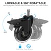 Hirate 5 Pack Office Chair Casters (2 with Brakes, 3