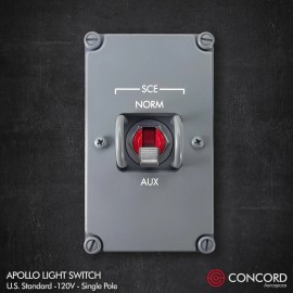 CONCORD AEROSPACE APOLLO NASA COMMAND MODULE LIGHT SWITCH PANEL WALLPLATE WITH SINGLE POLE TOGGLE