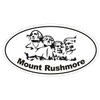 Generic Mount Rushmore Oval Bumper Sticker D1697 Euro Oval