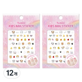 Tomini Kids Nail Stickers, T017, 12 pcs / 투미니 키즈 네일스티커, T017, 12개