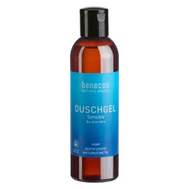 benecos Natural Basics - Shower Gel Organic Aloe Vera Sensitive - 200 ml - Vegan - Derm. Tested