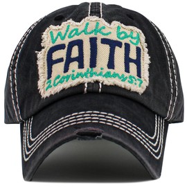 KBV-1625 BLK Bless Rodeo Country Horse Derby Womens Baseball Cap Distressed Vintage Unconstructed Embroidered Patch Hat