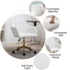 SSLine Desk Chair Faux Fur Task Chair,Modern Cute Accent Armchair