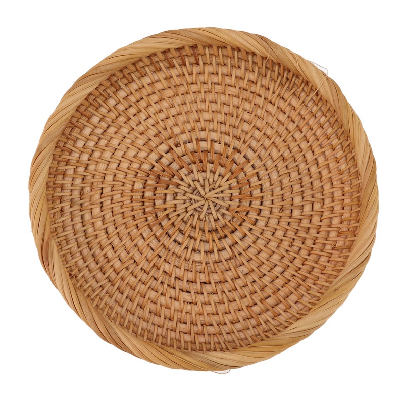 Rattan Fruit Tray Hand Woven Elegant Traditional Natural Rattan Serving