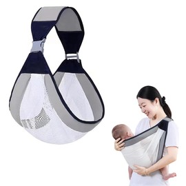 SIRLOMU Ergonomische Praktische Verstellbare Babytrage Auf Einer Schulter Tragbar Baby Tragegurt Für Babys Von 3 Bis 36 Monaten (Grau)