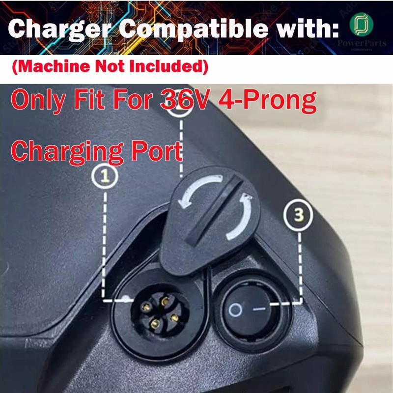 ABLEGRID 4Pin 42V Adapter For Oraimo Monster 100 METAKOO/MICLON Cybertrack