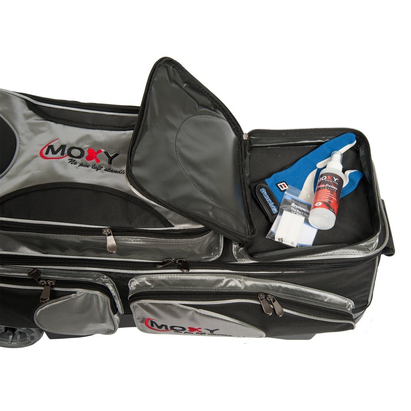 Moxy Bowling Products Deluxe Triple Roller Bowling Bag- Silver/Black