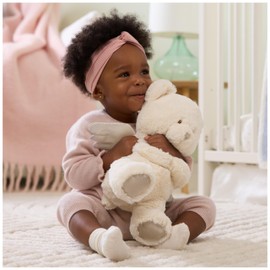 GUND Baby Angel Bear with Wings, Spiritual Teddy Bear with Chime Sound, Sensory Toy for Babies and Newborns, White, 9”