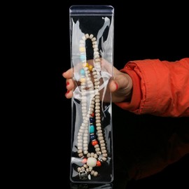 50 Long Jewelry Bags Clear Necklace Zipper Bags,7.5x30cm PVC Necklace Display Bag,Small Sealed Anti Oxidation Bag Clarity Tarnish Prevention,Packaging &Shipping Incense,Candy(3x11.75inch)