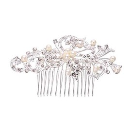 Bridal comb - rhinestones and pearls - comb clip - accessories - hairstyles - wedding - bridesmaid - christmas and birthday gift idea
