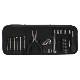 MULTICOMP PRO Cloth Bag Household Tool Set, Imperial Sizes, Pliers, Socket, Screwdriver, Hex Keys, Bits, Tweezers