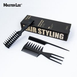 Professional Barber Comb Set (4-Piece) - Anti-static Plastic Hairdressing Combs for Men Free Size/Style 1 4ea