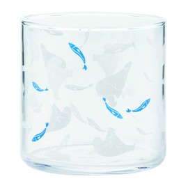 Sun Art Cute Tableware "Polar" White Spotted Glass Soba Choko Glass Approx. 300 ml SAN3642-2 Transparent