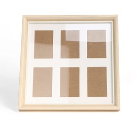 Rieibi Polaroid 3x3 Wooden Photo Frame for Polaroid and Instax Mini 12/11/9/8/7+/Evo/Link Foil Wall Mount and Table Frame for Wall and Table Decoration