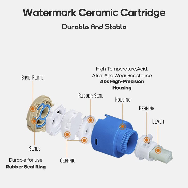 Decaura Watermark Shower Mixer Tap Wall Pin Lever Bathtub Faucet