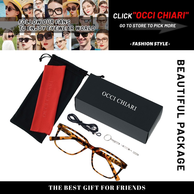 OCCI CHIARI Transition Bifocal Reading Glasses for Men XL Blue