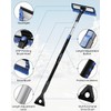 JOYTUTUS 47.7″ Extendable Snow Brush and Ice Scraper, 270° Pivoting