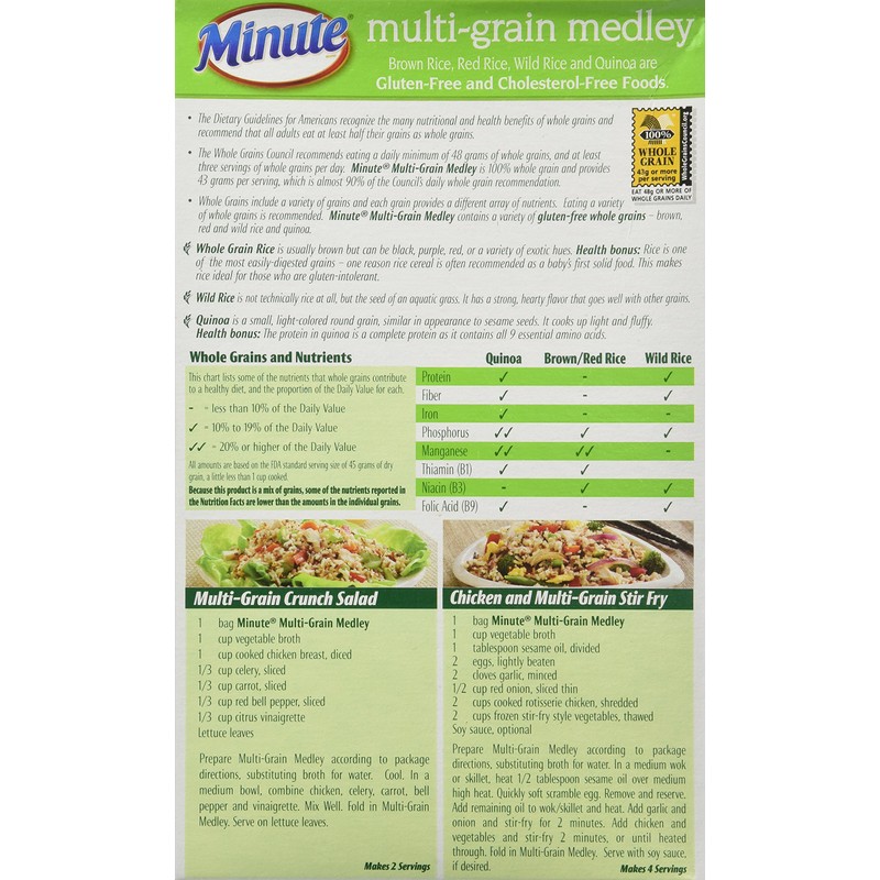 Minute Multi-Grain Medley Brown Rice Red Rice Wild Rice Quinoa