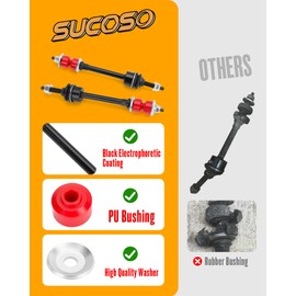 Sway Bar Link 2006-2018 Dodge Ram 1500 4WD, 2Pcs Sway Bar End Links with PU Bushing for 2019-2024 Ram 1500 Classic, Front Suspension Stabilizer Bar Links Replacement OE K80894 5170290AD 5170290AB