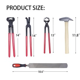1112 Temp 11pcs Farrier Tools Farrier kit Horse shoeing Tools Farrier Supplies Farrier Tools for Horses Cattle Sheep and Donkeys