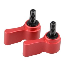 CAMVATE M5 13mm Wing Nut Hand Crank Screw Adjustable Rod Clamp Lock for Rail Block Rod Support Red 2pcs