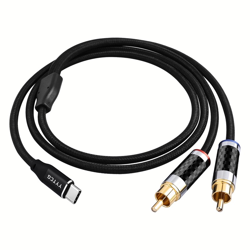 YYTCG HiFi USB C to RCA Audio Cable 3.28ft Type