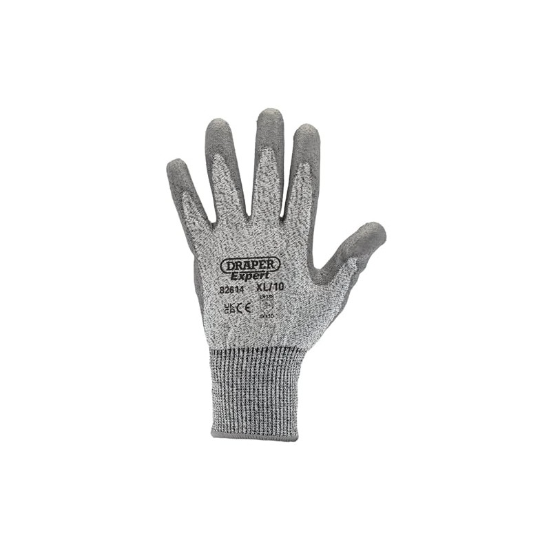 Draper 82614 Level 5 Cut Resistant Gloves, Extra Large
