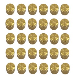 30 Pcs Schrader Core Caps, 1/4" HVAC Locking Caps Brass Fittings Cap with Neoprene O Ring Seal for Home Industrial Manufacturing