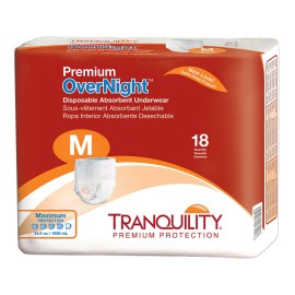 Tranquility Premium OverNight Absorbent Underwear, Medium (BG/18)