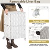 Chrislley 90L Slim Laundry Hamper with Wheels, Rolling Laundry Basket