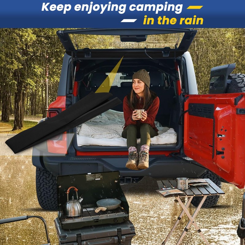 Rear Window Trench Hood((Upgrade 3M Tape) for Jeep Wrangler JL