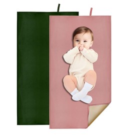 BEWDIO 2 Pack Portable Diaper Changing Pad for Baby, Wipeable Baby Changing Mat for Travel or Home, Foldable Mat Fits Perfectly in Diaper Bag (67-09)