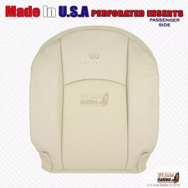 US Auto Nation 832-790-4949 2006 2007 2008 For Infiniti FX35 FX45 Driver Passenger Leather Seat Cover Tan - Passenger Top