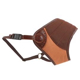 TOURBON Shooting Recoil Shields Shotgun Rifle Left Right Shoulder Pads Adjust to Fit Recoil Reduction - Canvas and Leather (Left Handed)