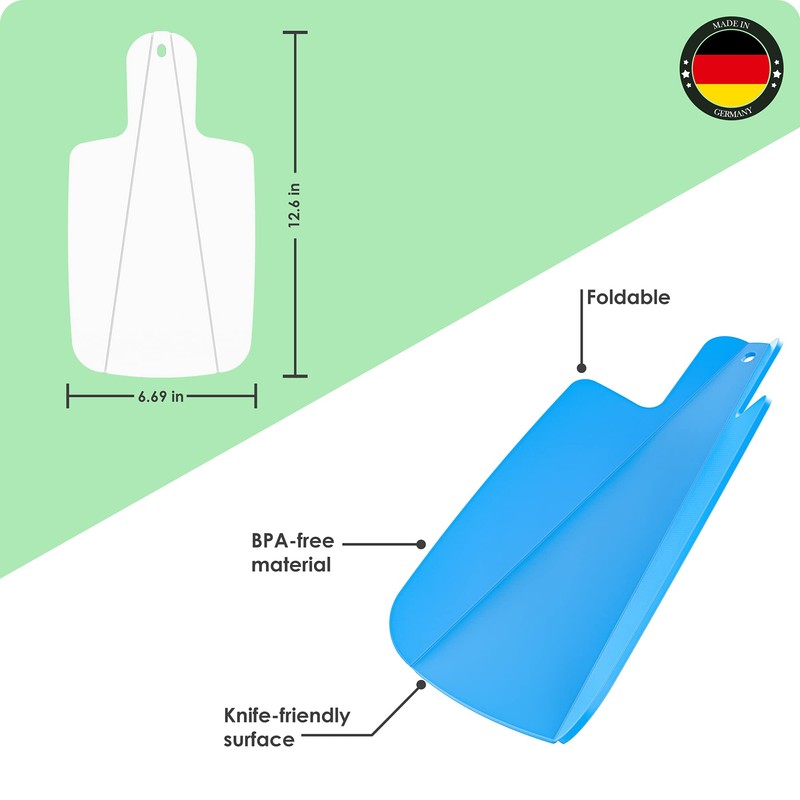 Kitchen Helpis® Set of 4 Foldable Chopping Board Small, Plastic