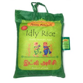 Asian Kitchen Idly (Idli) Rice 20-Pound Bag, 20lbs (9.08kg) Short Grain Rice ~ All Natural | Gluten Free | Vegan | Indian Origin | Export Quality