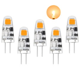 I-SHUNFA G4 LED Bulb, 12V AC/DC G4 Bi-Pin Light Bulbs, Alternative to JC Halogen Bulbs, Suitable for Lawn Lights, Puck Lights, Under Cabinet Lighting, Under Counter Lights etc (2SMD Warm White 5pcs)